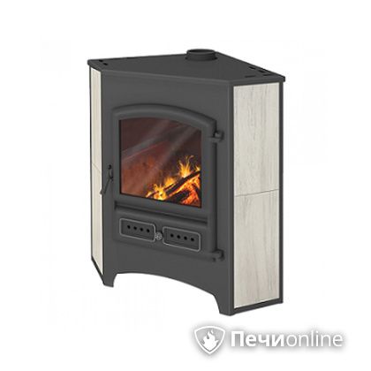 Печь-камин Этна (БКД) угловой беж. 9 кВт (150 кв.м) в Витебске