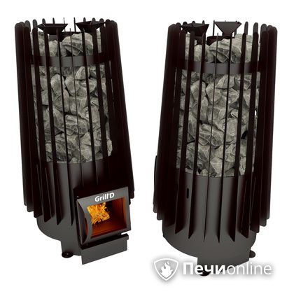 Дровяная печь-каменка GrillD Cometa Vega 180 short black в Витебске