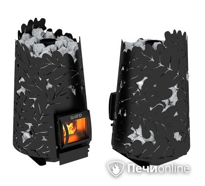Дровяная печь-каменка GrillD Dubravo 180 short black в Витебске