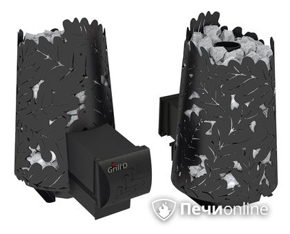 Дровяная печь-каменка GrillD Dubravo mini long black в Витебске