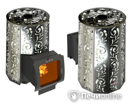 Дровяная печь-каменка GrillD Violet window long Max Жадеит 100 в Витебске
