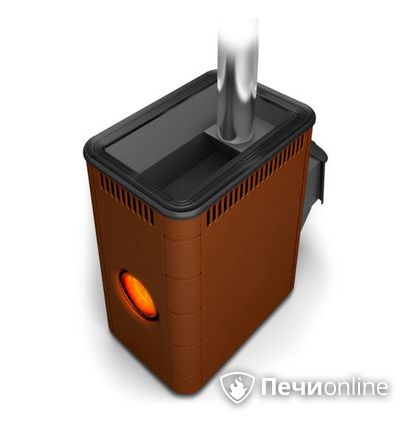 Дровяная банная печь TMF  Аврора Inox ДА Иллюминатор терракота  в Витебске