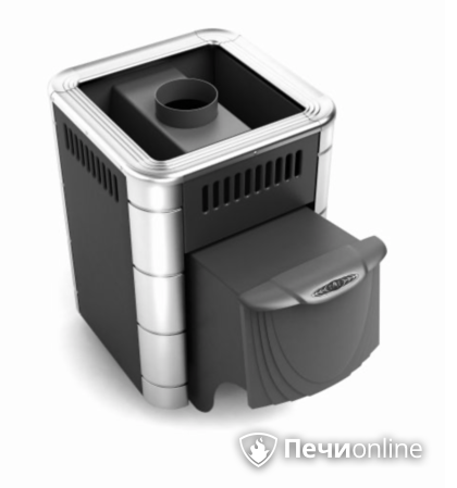 Дровяная банная печь TMF Оса Inox антрацит нержавеющие вставки в Витебске