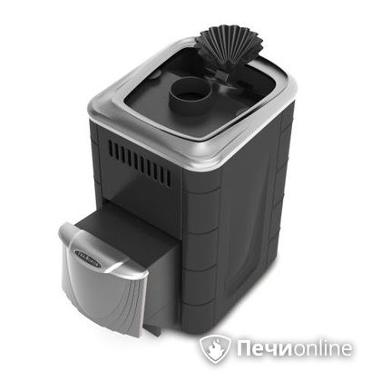 Дровяная банная печь TMF Гейзер Мини 2016 Carbon закрытая каменка нержавеющая дверь антрацит в Витебске