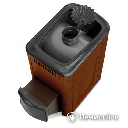 Дровяная банная печь TMF Ангара 2012 Carbon с закрытой каменкой дверь антрацит терракота в Витебске