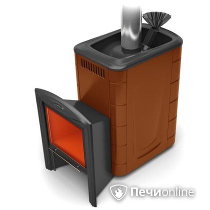 Дровяная банная печь TMF Гейзер 2014 Carbon Витра терракота в Витебске