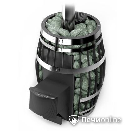 Дровяная банная печь TMF Саяны XXL 2015 Inox с закрытой каменкой и теплообменником дверь антрацит в Витебске